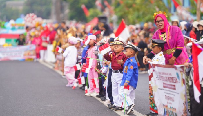 Pawai Budaya PAUD dalam rangka memeriahkan HUT ke-81 Kemerdekaan Republik Indonesia, Sabtu (22/8/2026).