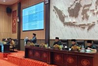 Wakil Bupati Sumenep KH Imam Hasyim, saat membacakan sambutan Bupati Achmad Fauzi Wongsojudo.