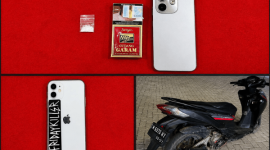 Barang bukti yang berhasil diamankan oleh petugas.