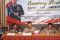 Sambung Roso bersama Forum Koordinasi Pimpinan Kecamatan (Forkopimcam), tokoh agama, tokoh masyarakat, dan 11 kepala desa se-Kecamatan Rubaru, Senin (31/8/2026) malam.