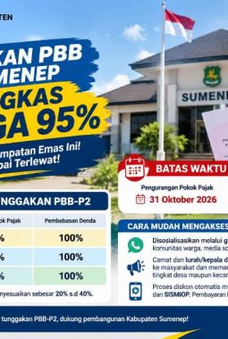 Tunggakan PBB Sumenep Dipangkas 95 Persen, Warga Cuma Punya Waktu sampai 31 Oktober