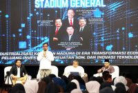 Stadium General bertema “Industrialisasi Kawasan Madura di Era Transformasi Ekonomi: Peluang Investasi, Penguatan SDM, dan Inovasi Teknologi” yang digelar di Aula Pesantren Lantai 3, Gedung Campaka, UNIBA Madura, Senin (14/9/2026).