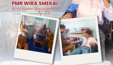 PMR Wira Unit SMKN 1 Kalianget bersama petugas UDD PMI Kabupaten Sumenep saat pelaksanaan aksi donor darah dalam rangka HUT PMI ke-81.