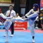 Salah satu aksi yang dilakukan oleh atlet taekwondo Kabupaten Probolinggo dalam Kejurprov Taekwondo Indonesia Piala Gubernur Jawa Timur Antar Pelajar 2026. (Foto : TI)