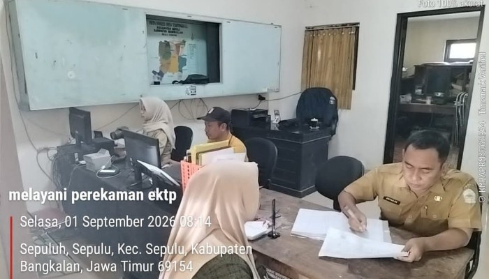 Perekaman e-KTP di Kecamatan Sepulu.