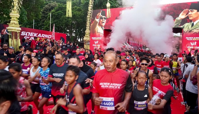 Soekarno Run di Kabupaten Banyuwangi, Jawa Timur, diikuti sekitar 4.900 peserta dari berbagai daerah di Indonesia, mulai Aceh hingga Papua, Minggu (20/9/2026).