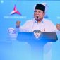 Presiden Prabowo Subianto menyampaikan sambutannya pada Puncak Peringatan Hari Ulang Tahun ke-25 Partai Demokrat yang digelar di Indonesia Arena, Jakarta, pada Rabu, 9 September 2026. Foto: BPMI Setpres/Laily Rachev