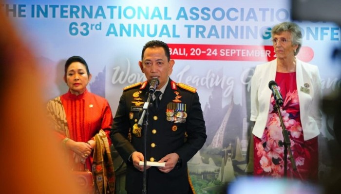 Kapolri Jenderal Polisi Listyo Sigit Prabowo membuka The 63rd International Association of Women Police (IAWP) Annual Training Conference 2026 di Bali, Minggu (20/9/2026).