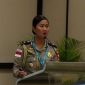 Kompol Riza Sativa, membawakan materi bertajuk “Trafficking Case Study Involving a ‘Mail Ordered Bride’”, di International Association of Women Police (IAWP) Annual Training Conference 2026 di Bali.