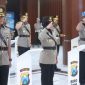 Upacara serah terima jabatan Kabid TIK Polda Jatim dan sejumlah Kapolres jajaran di Gedung Patuh Mapolda Jatim, Selasa (29/9/2026).