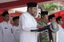 Bupati Fauzi saat Apel Hari Santri Nasional 2026 di halaman Kantor Bupati Sumenep, Kamis (22/10/2026).