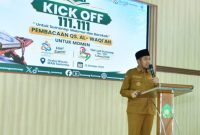 Bupati Sumenep Achmad Fauzi Wongsojudo mendukung gerakan pembacaan bersama 111.111 kali Surah Al-Waqi’ah yang melibatkan ASN dan PPPK dalam rangka Hari Santri dan Hari Jadi ke-757 Kabupaten Sumenep, Senin (12/10/2026).