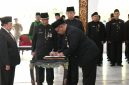 Pelantikan dan pengambilan sumpah/janji 129 kepala sekolah di Pendopo Agung Keraton Sumenep, Minggu (11/10/2026).