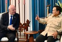 Presiden Prabowo Subianto menerima Presiden FIFA Gianni Infantino di Istana Merdeka, Jakarta, Senin (5/10/2026). Foto: BPMI Setpres/Rusman.