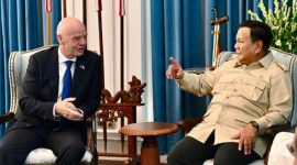 Presiden Prabowo Subianto menerima Presiden FIFA Gianni Infantino di Istana Merdeka, Jakarta, Senin (5/10/2026). Foto: BPMI Setpres/Rusman.